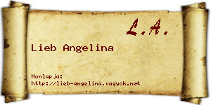 Lieb Angelina névjegykártya